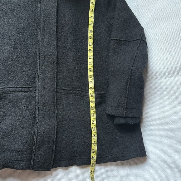 HALOGEN Boiled Wool Viscose Black Zip/Snap Closure Stand Up Collar Coat Size 2XL - Picture 11 of 11